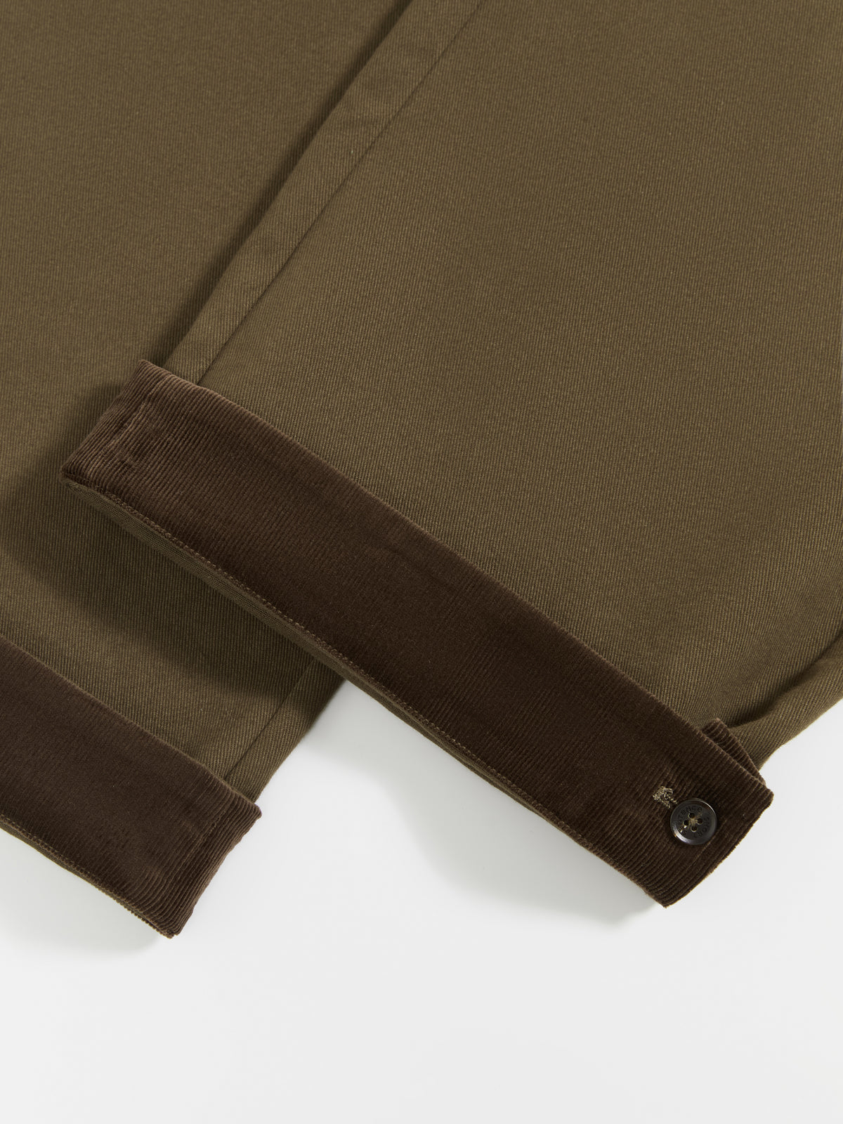 Corduroy Cuffed Straight Pants