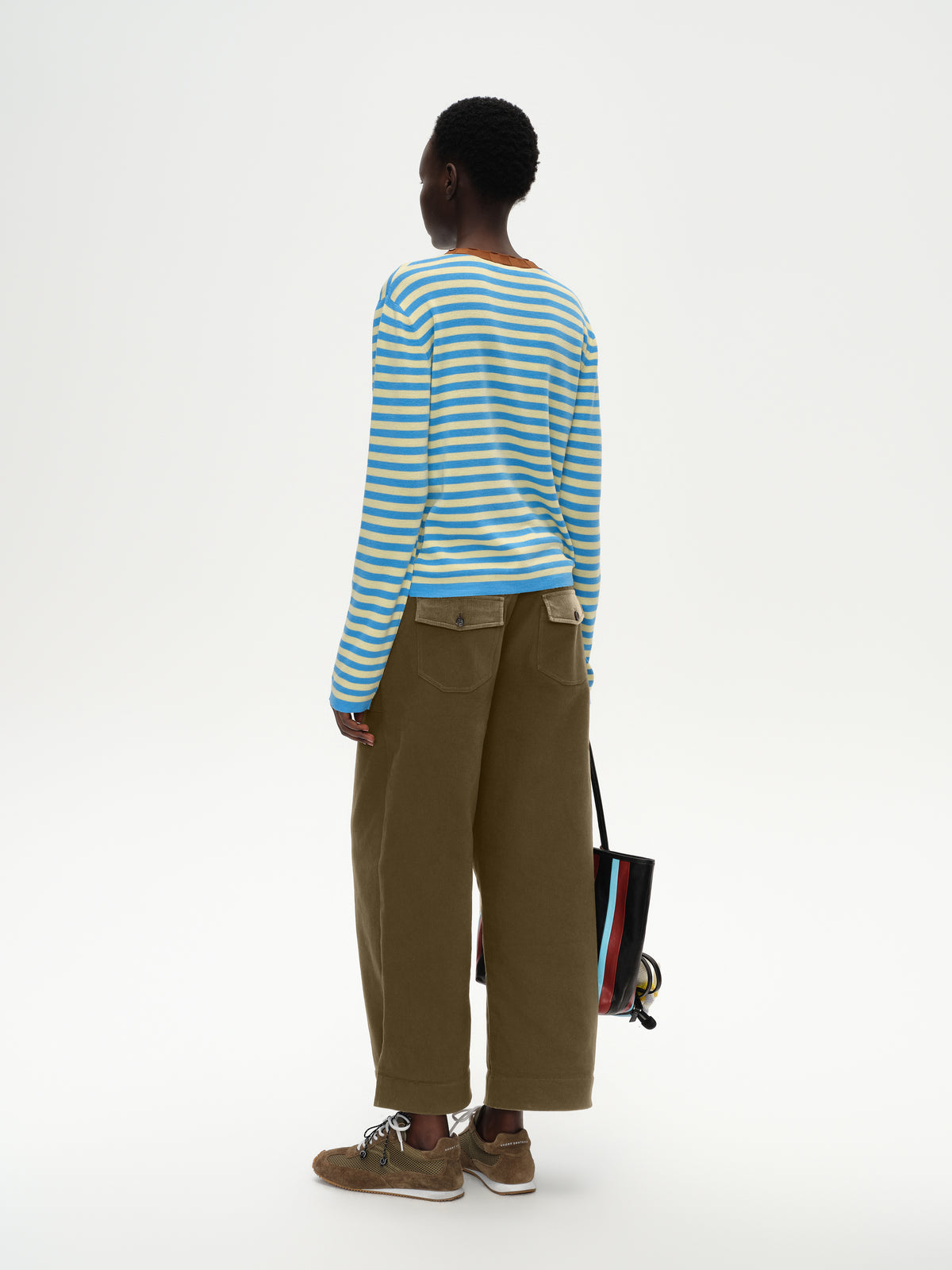 Corduroy Cuffed Straight Pants