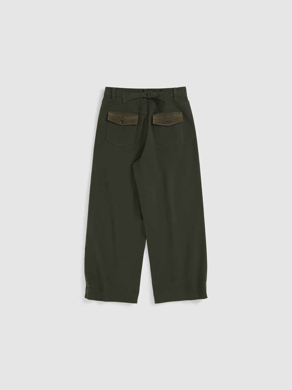Corduroy Cuffed Straight Pants
