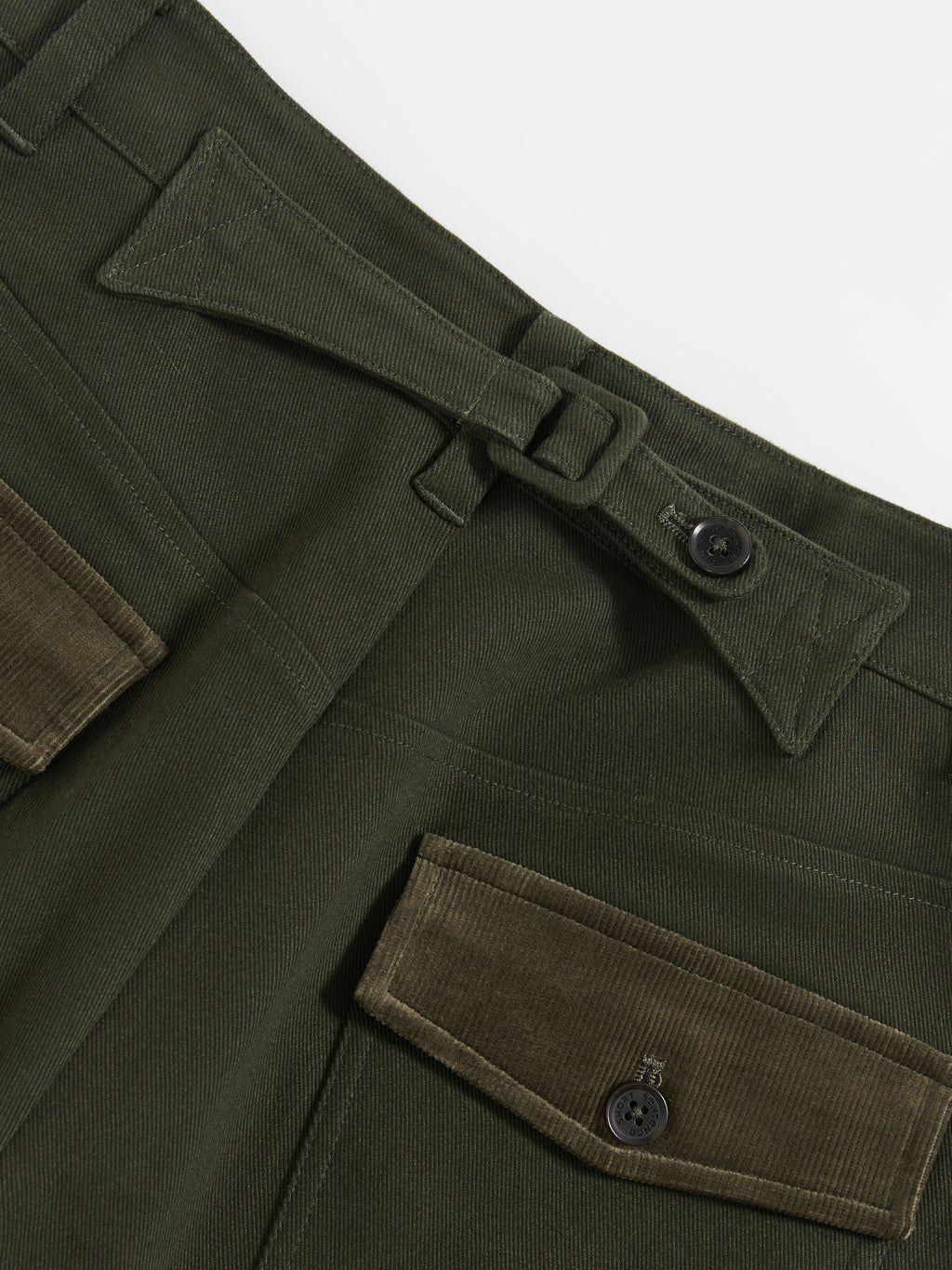 Corduroy Cuffed Straight Pants