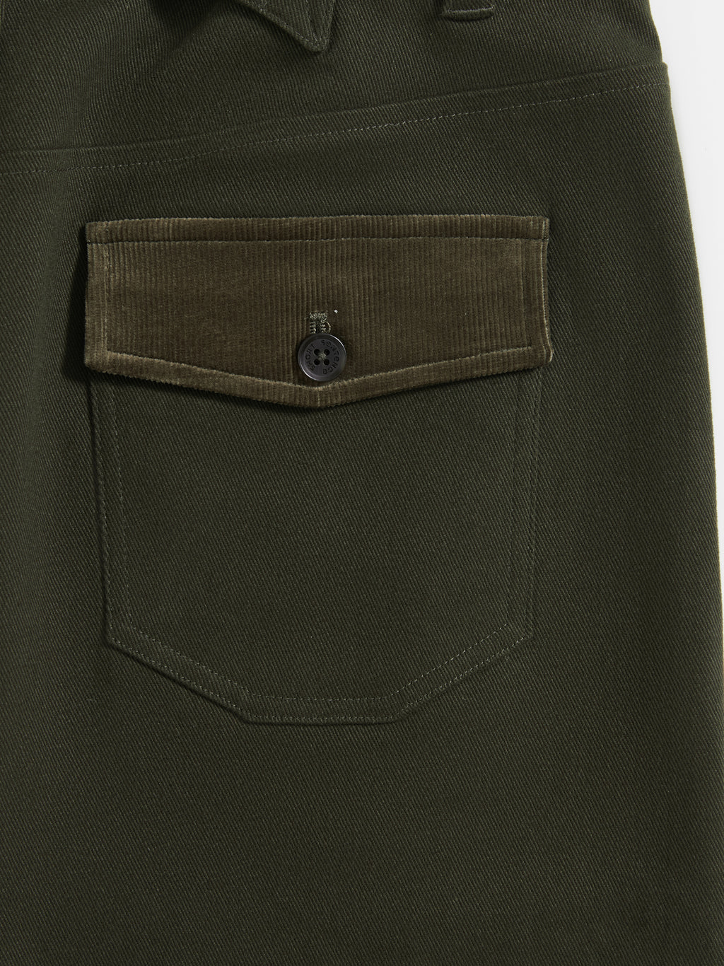 Corduroy Cuffed Straight Pants