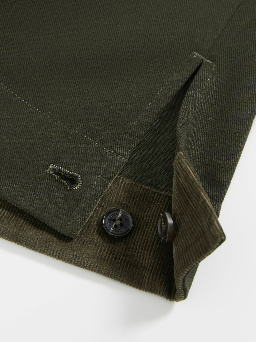 Corduroy Cuffed Straight Pants