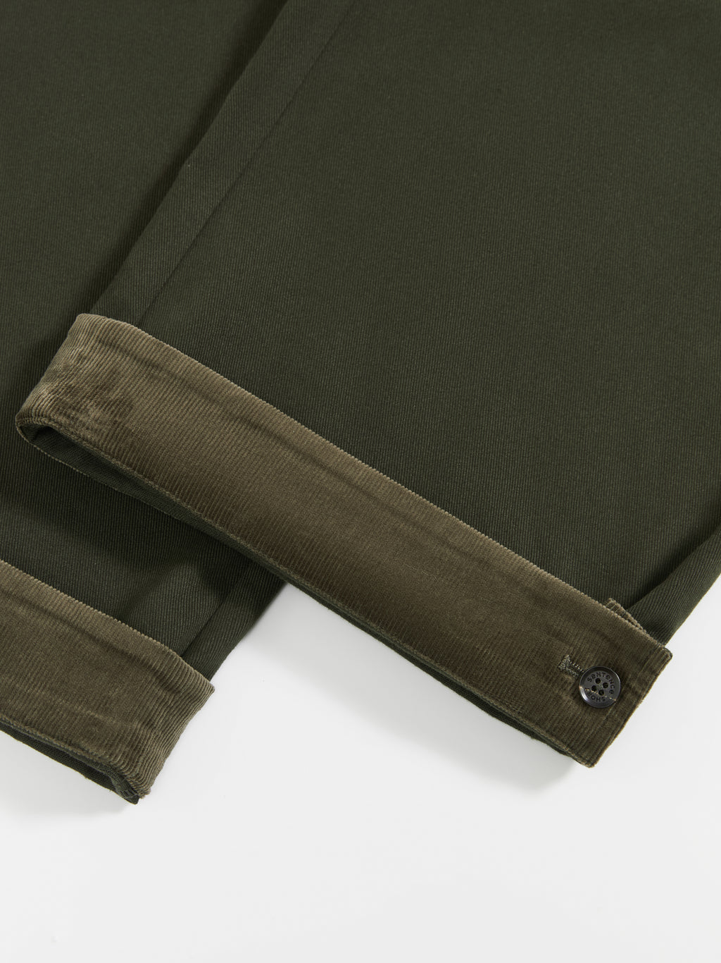 Corduroy Cuffed Straight Pants