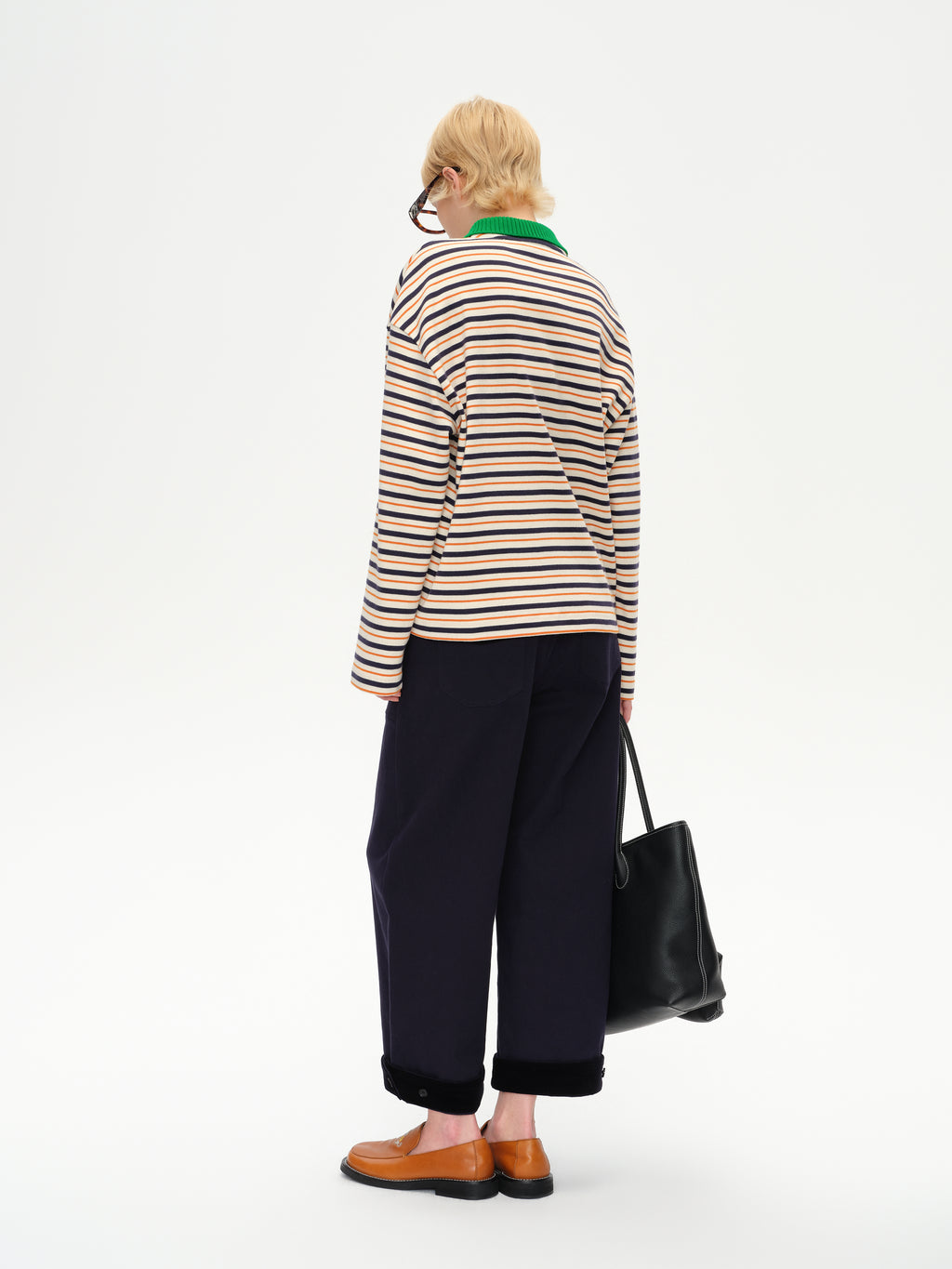Corduroy Cuffed Straight Pants