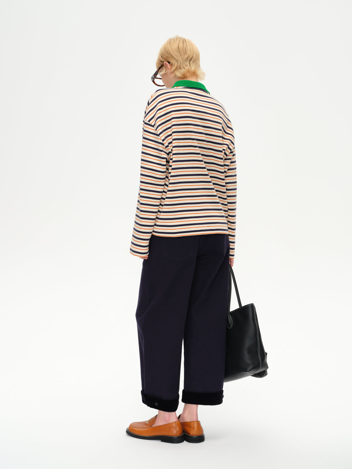 Corduroy Cuffed Straight Pants