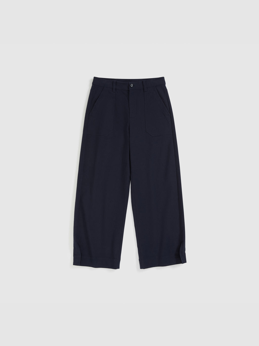 Corduroy Cuffed Straight Pants