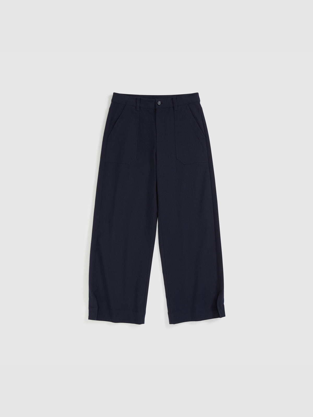 Corduroy Cuffed Straight Pants