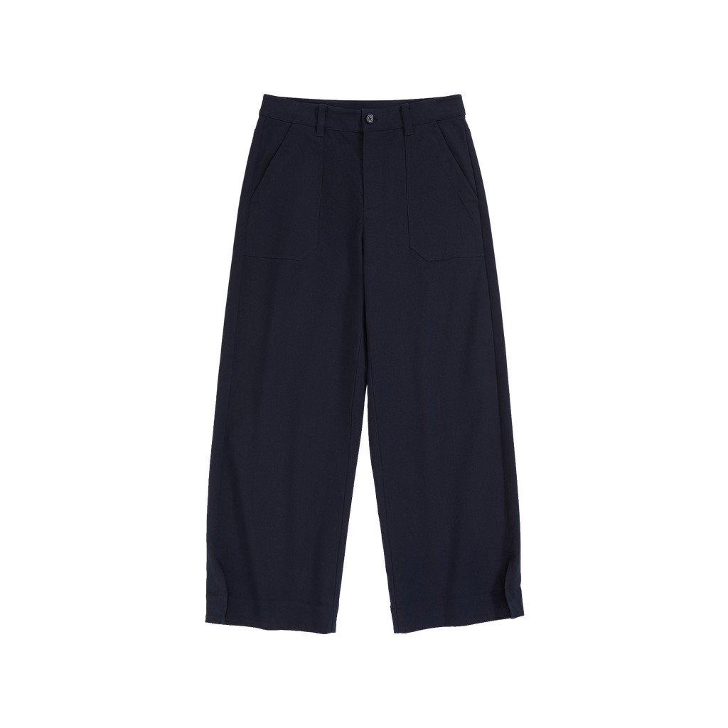 Corduroy Cuffed Straight Pants