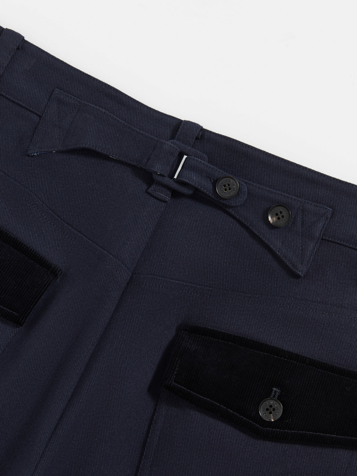 Corduroy Cuffed Straight Pants