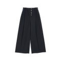 High-Waist Check Patchwork Pants