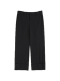 Wide-Hem Stretch Cropped Trousers