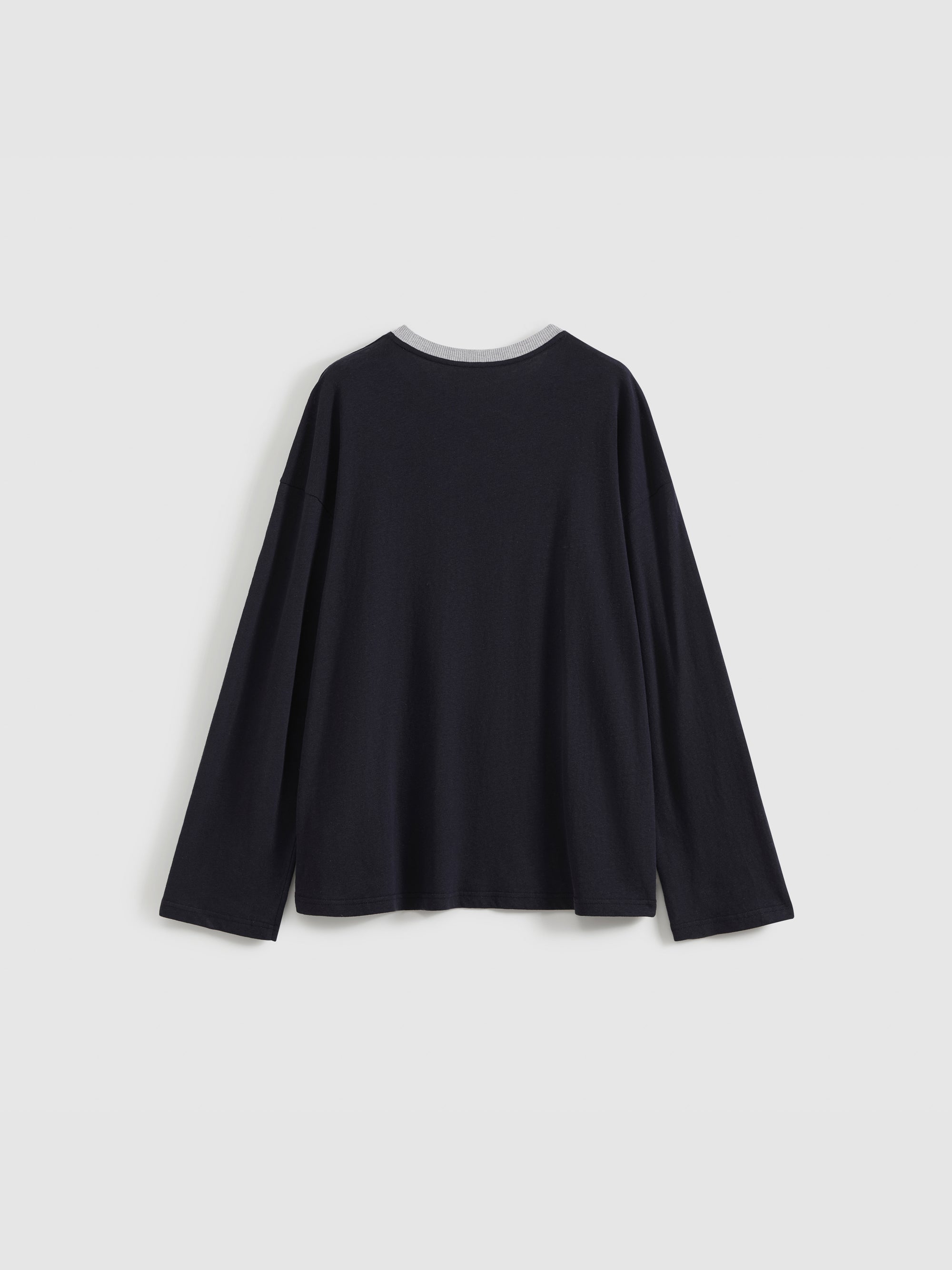 Loose-Fit Color-Block Embroidered T-Shirt