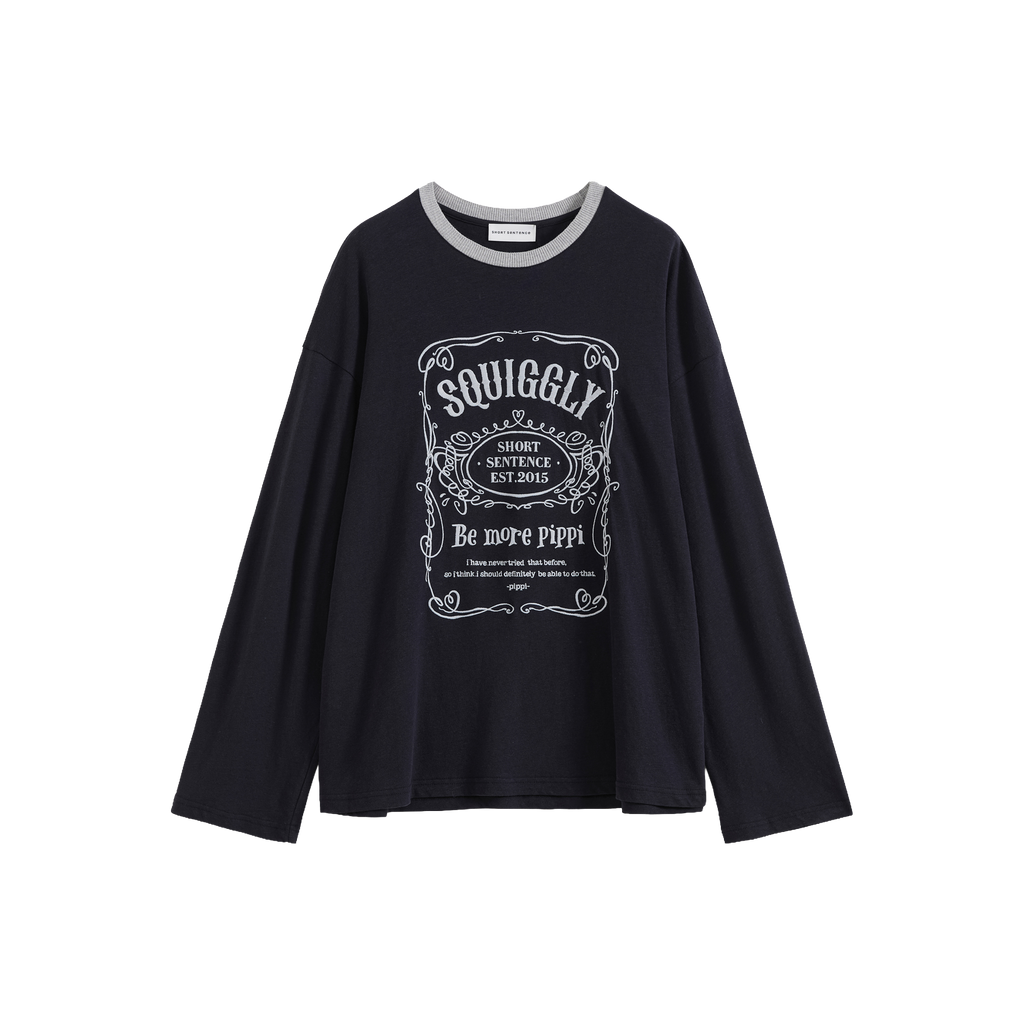 Loose-Fit Color-Block Embroidered T-Shirt