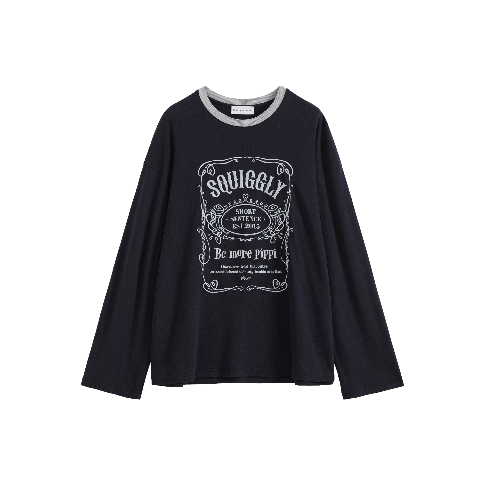 Loose-Fit Color-Block Embroidered T-Shirt