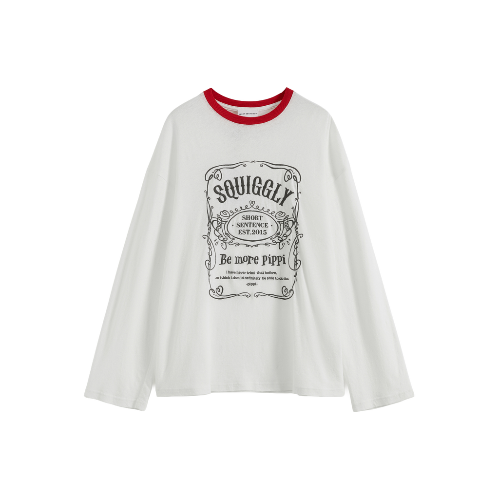 Loose-Fit Color-Block Embroidered T-Shirt