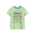 Color-Block Collar Fitted Embroidered T-Shirt