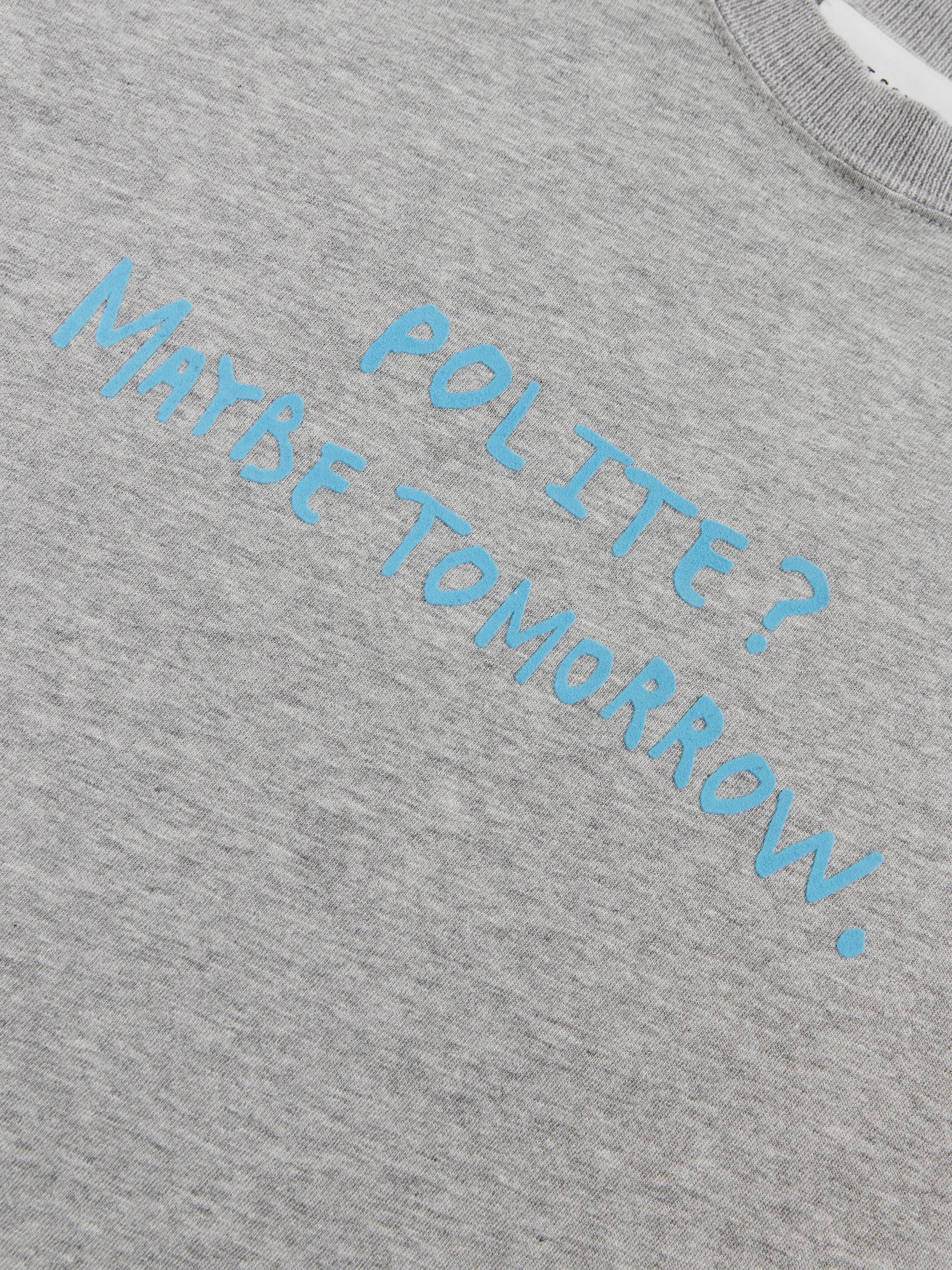 Color-Block Flocked Print T-Shirt