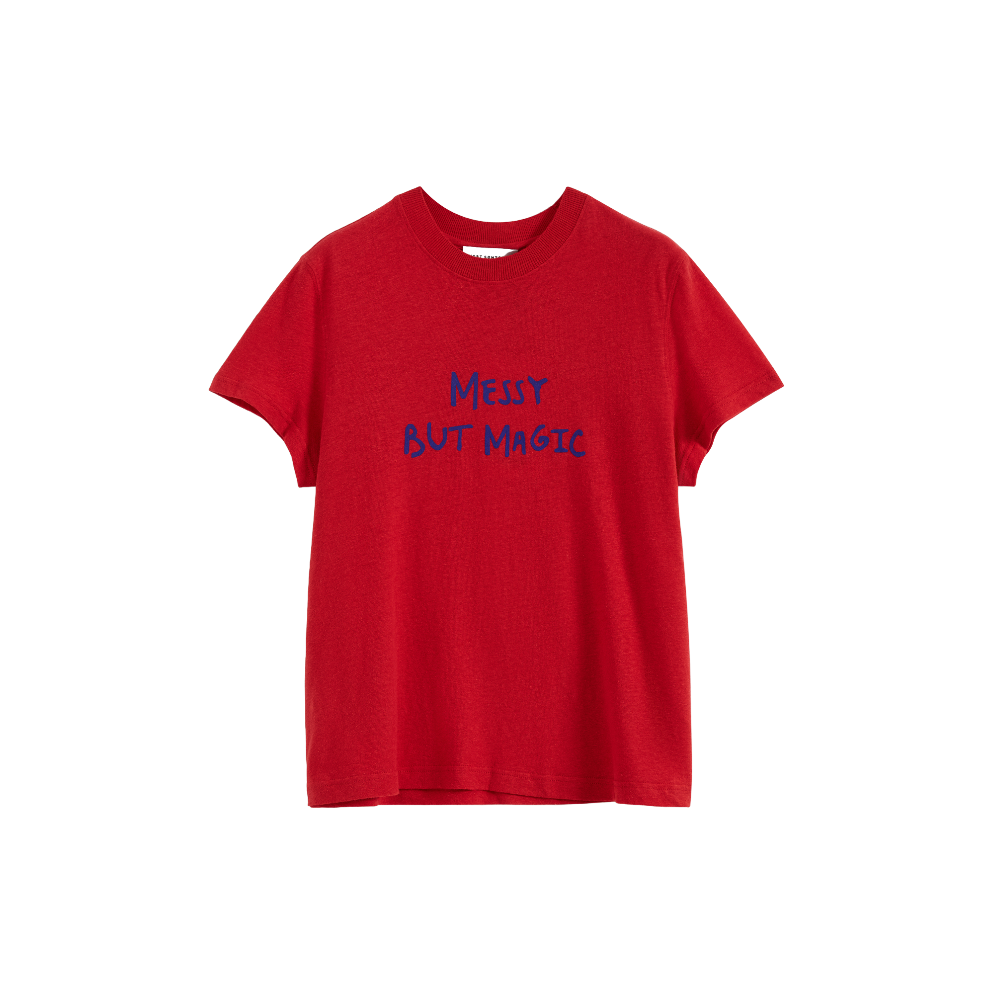 Color-Block Flocked Print T-Shirt