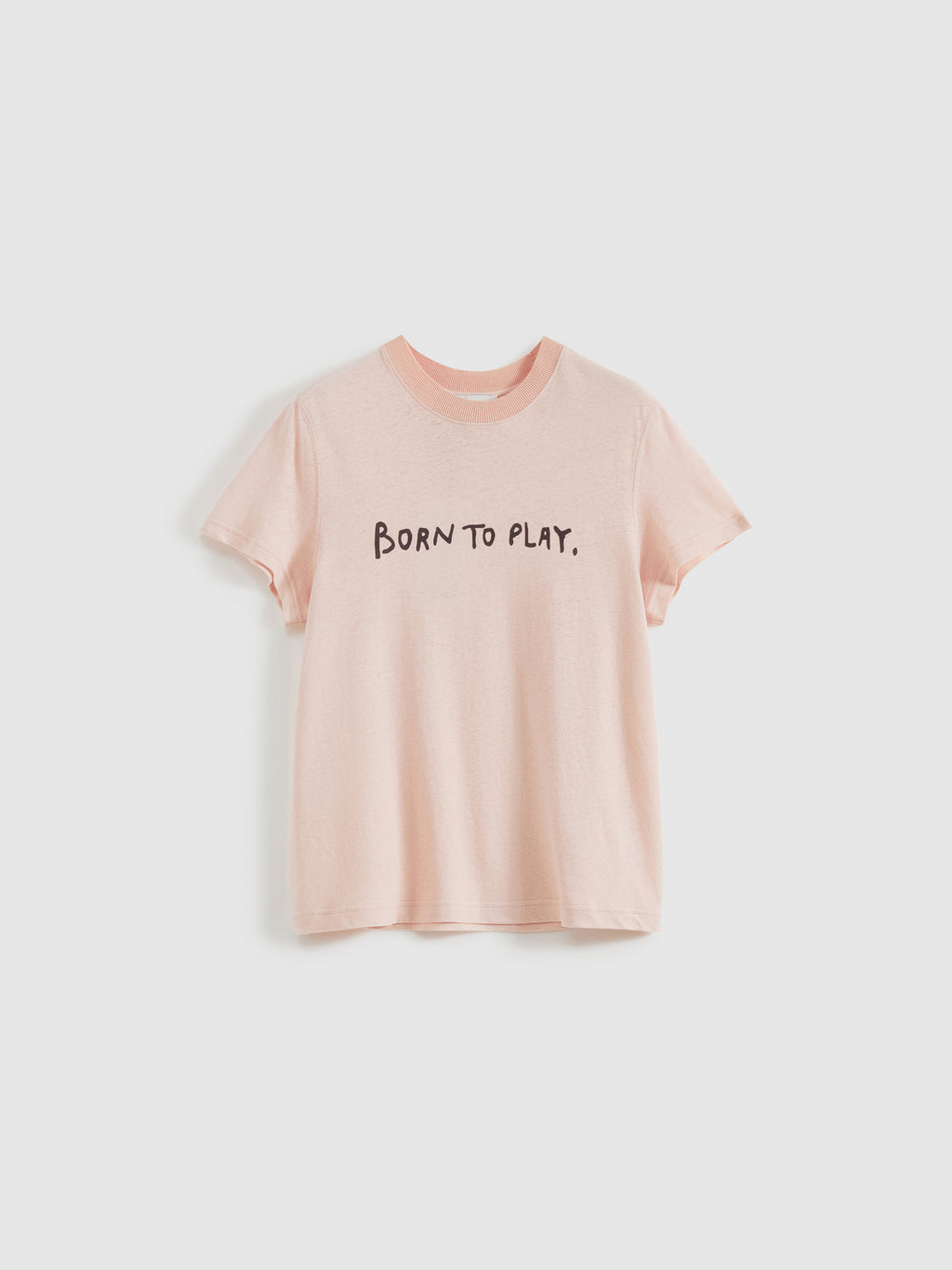 Color-Block Flocked Print T-Shirt