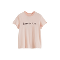 Color-Block Flocked Print T-Shirt