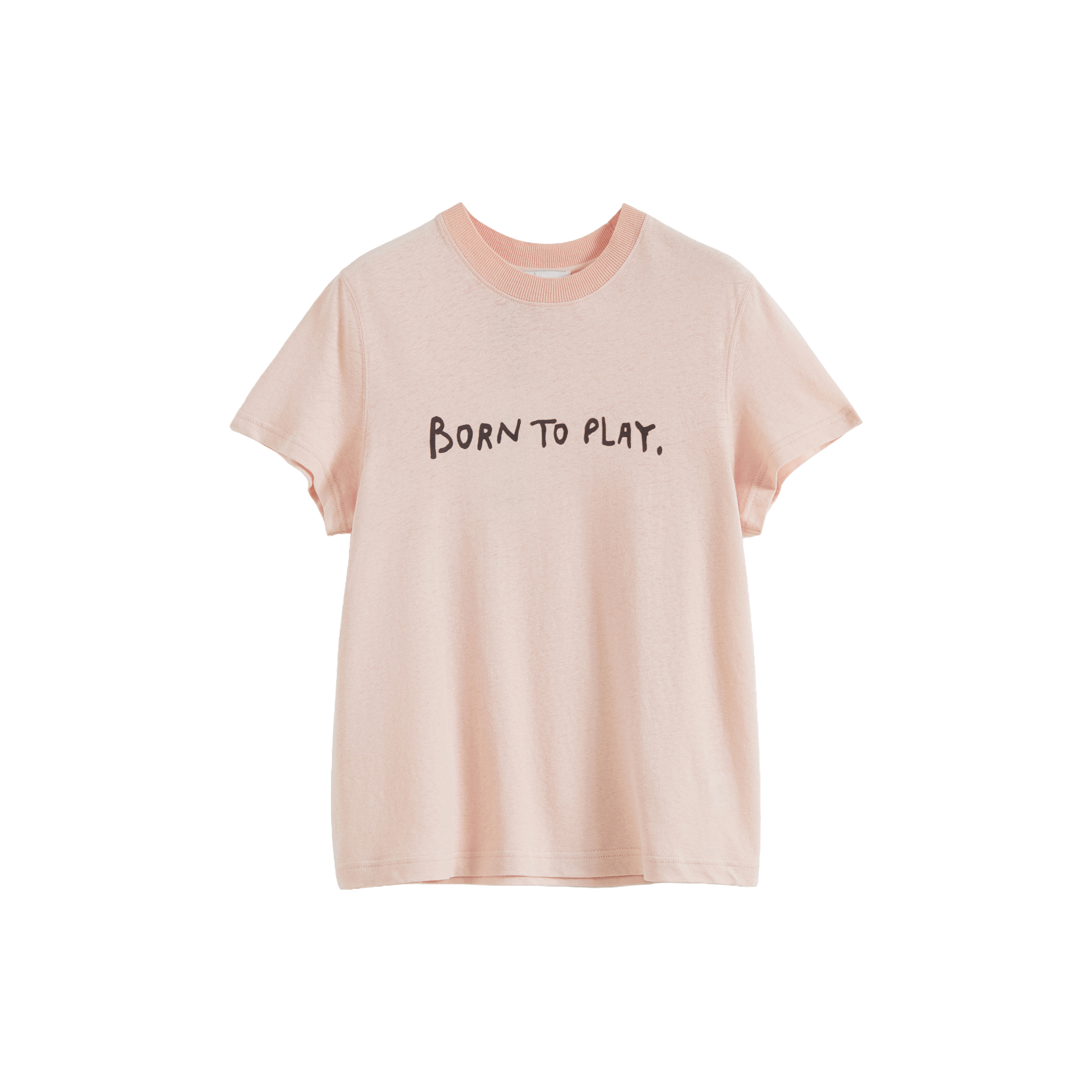 Color-Block Flocked Print T-Shirt