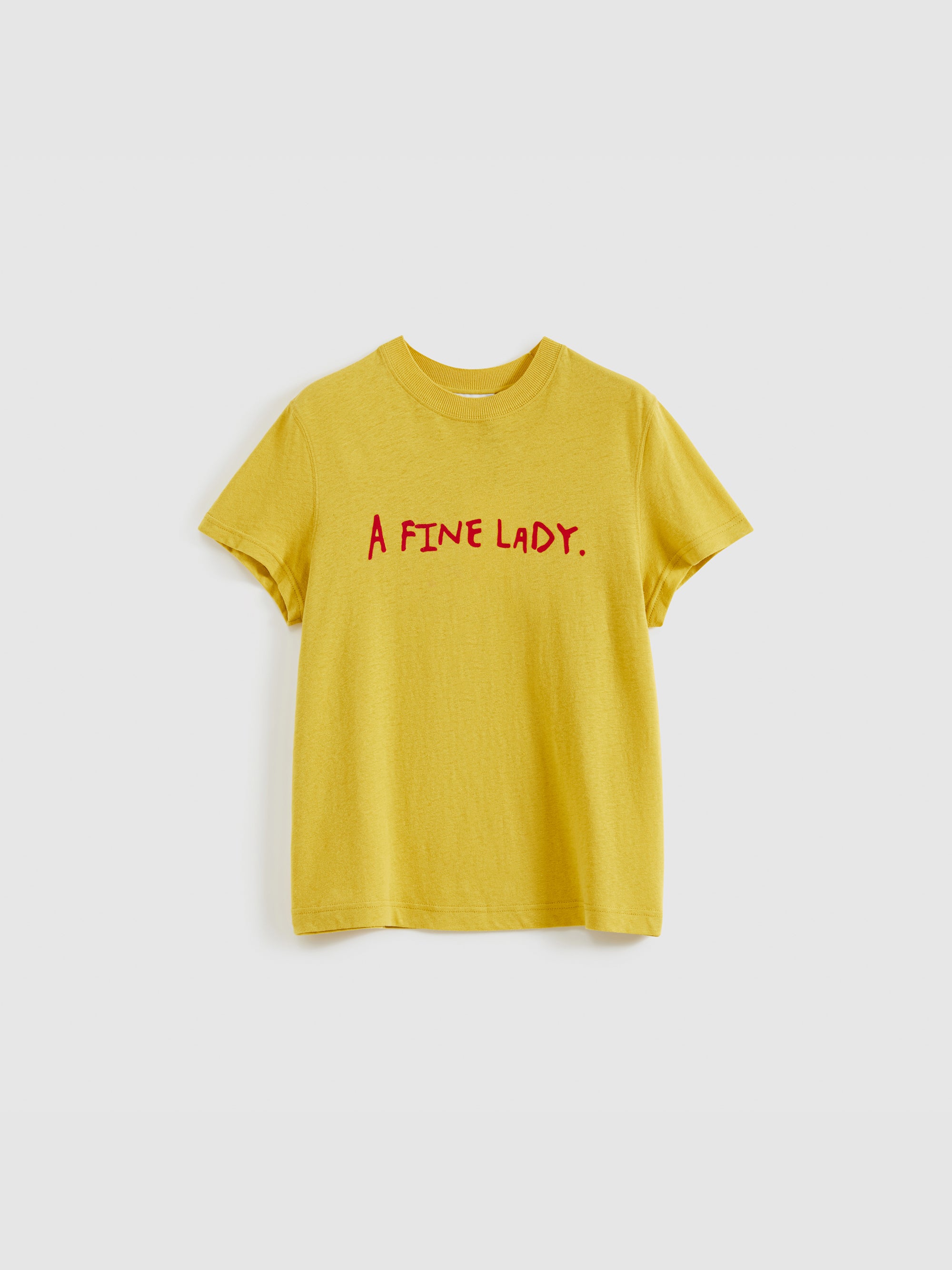 Color-Block Flocked Print T-Shirt