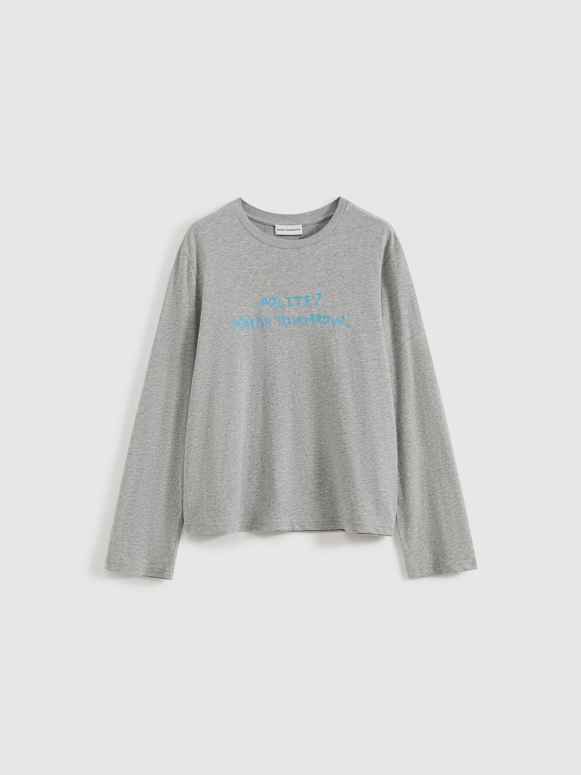 Color-Block Flocked Print Long-Sleeve T-Shirt