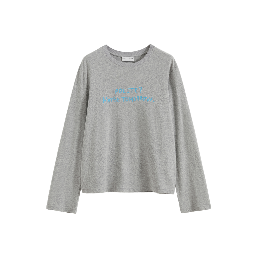 Color-Block Flocked Print Long-Sleeve T-Shirt