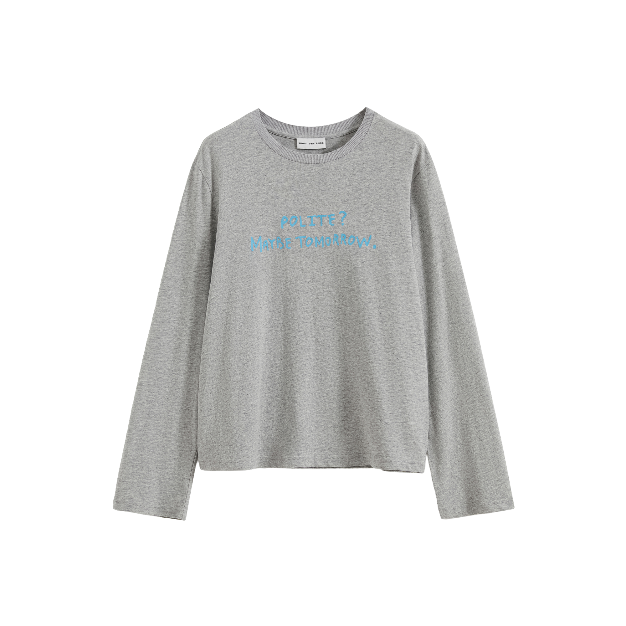 Color-Block Flocked Print Long-Sleeve T-Shirt