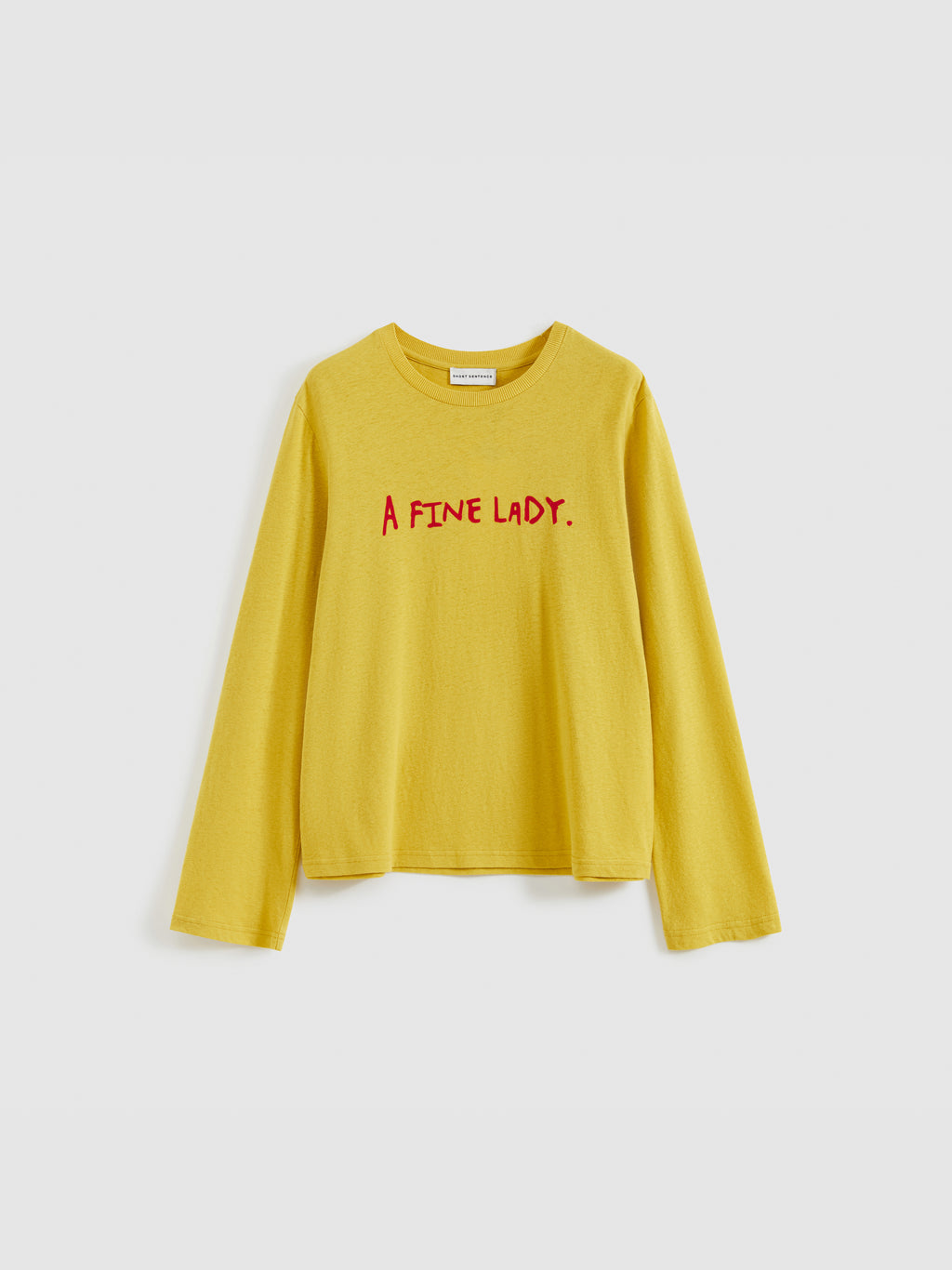 Color-Block Flocked Print Long-Sleeve T-Shirt