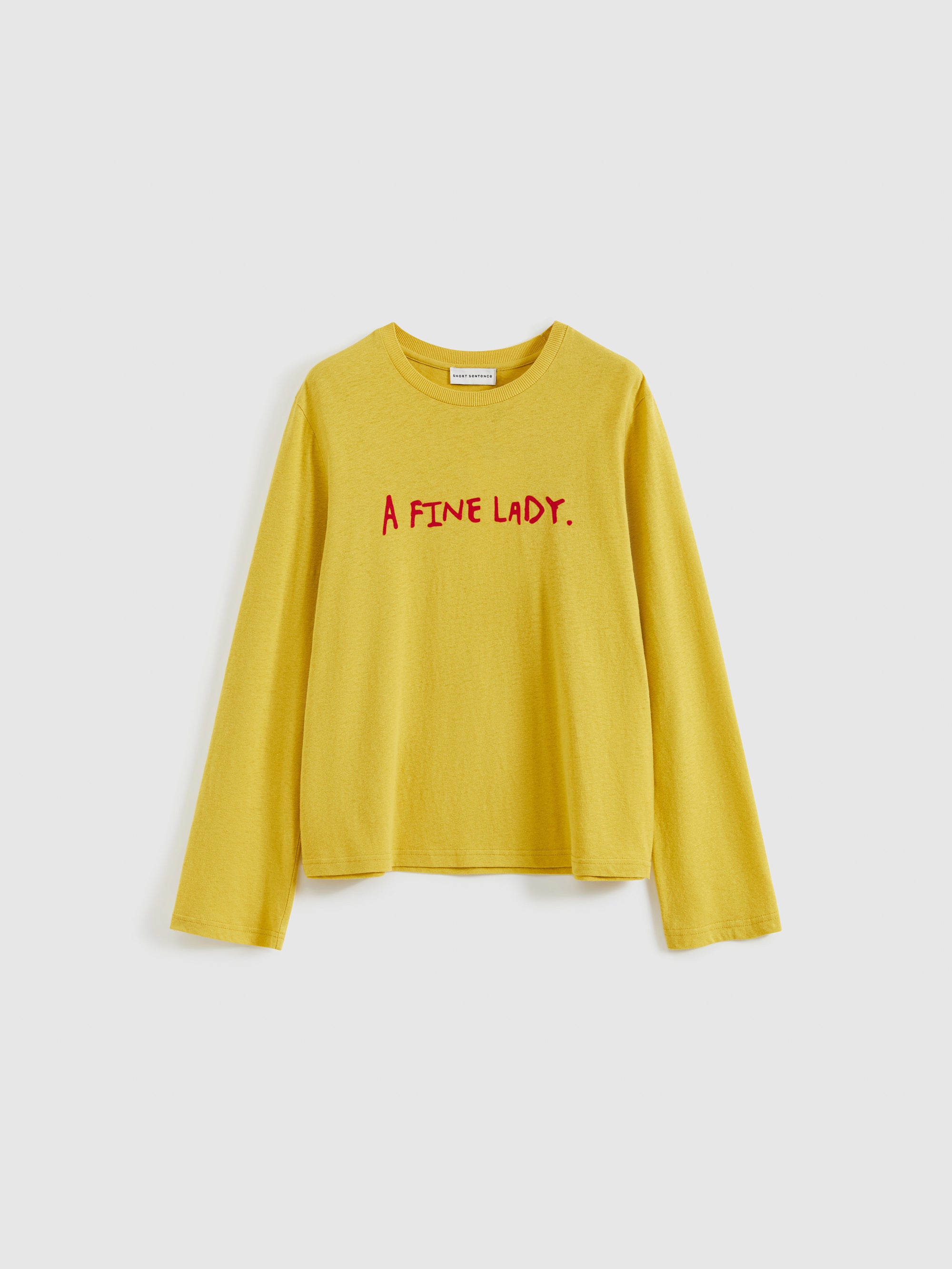 Color-Block Flocked Print Long-Sleeve T-Shirt