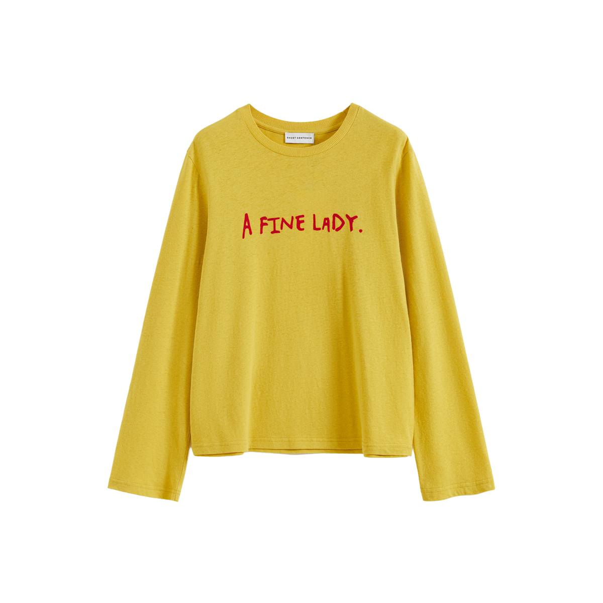 Color-Block Flocked Print Long-Sleeve T-Shirt