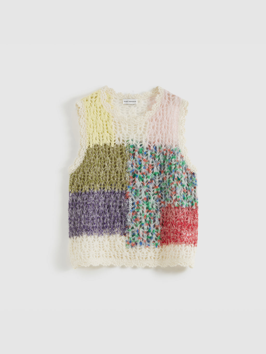 Color-Block Sleeveless Knit Vest