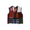 Multi-Floral Patchwork Knit Vest