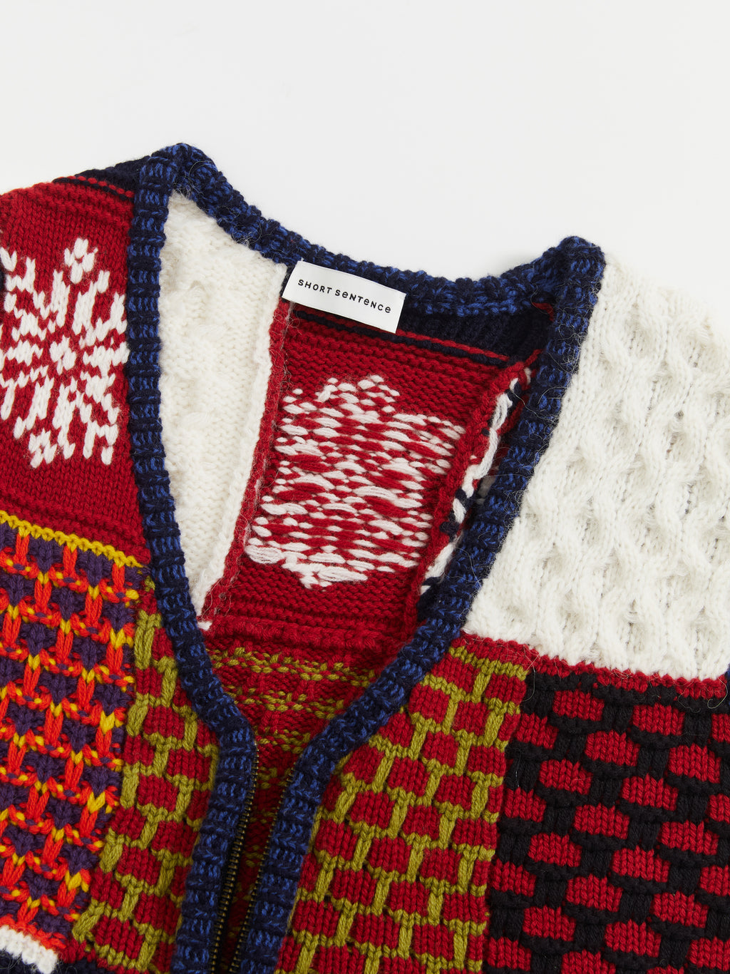 Multi-Floral Patchwork Knit Vest