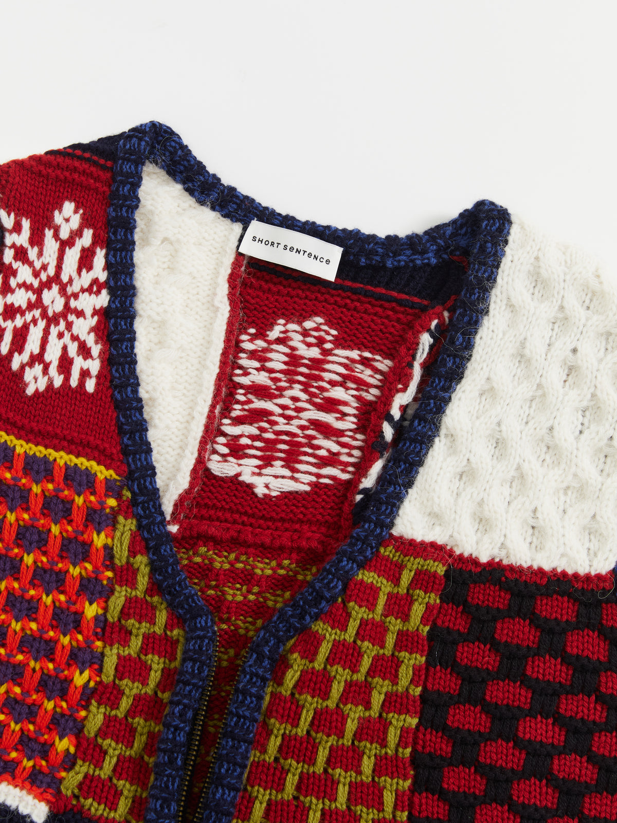 Multi-Floral Patchwork Knit Vest
