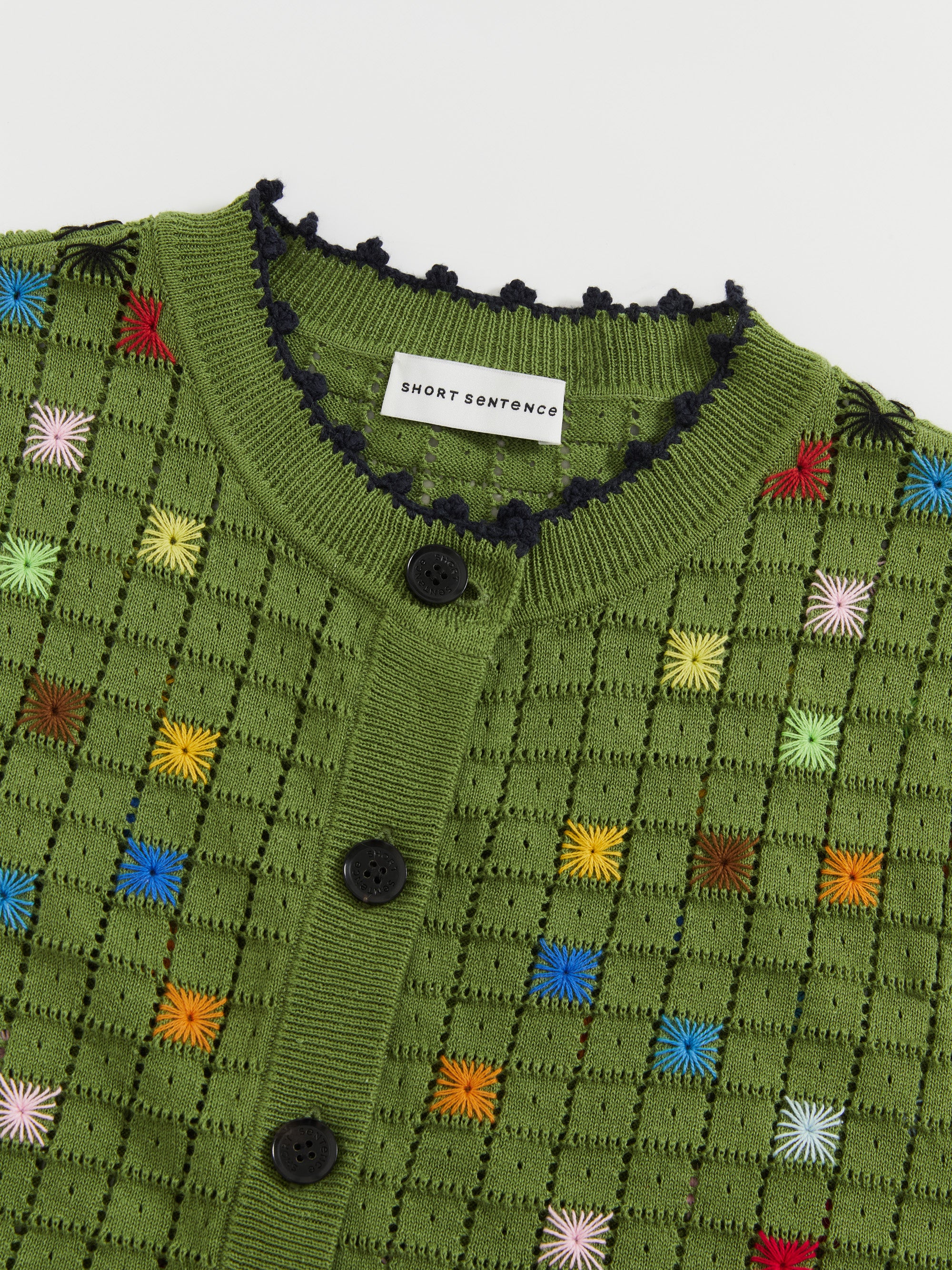 Hollow Out Cross‑Stitch Crew Neck Knit Vest