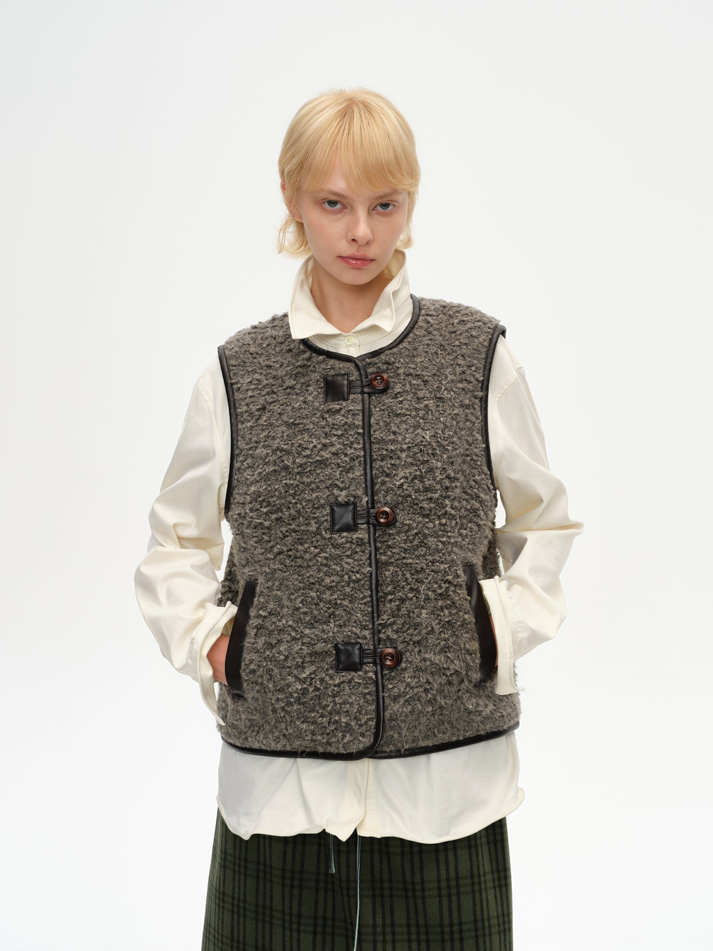 Vintage Fleece Zip Vest