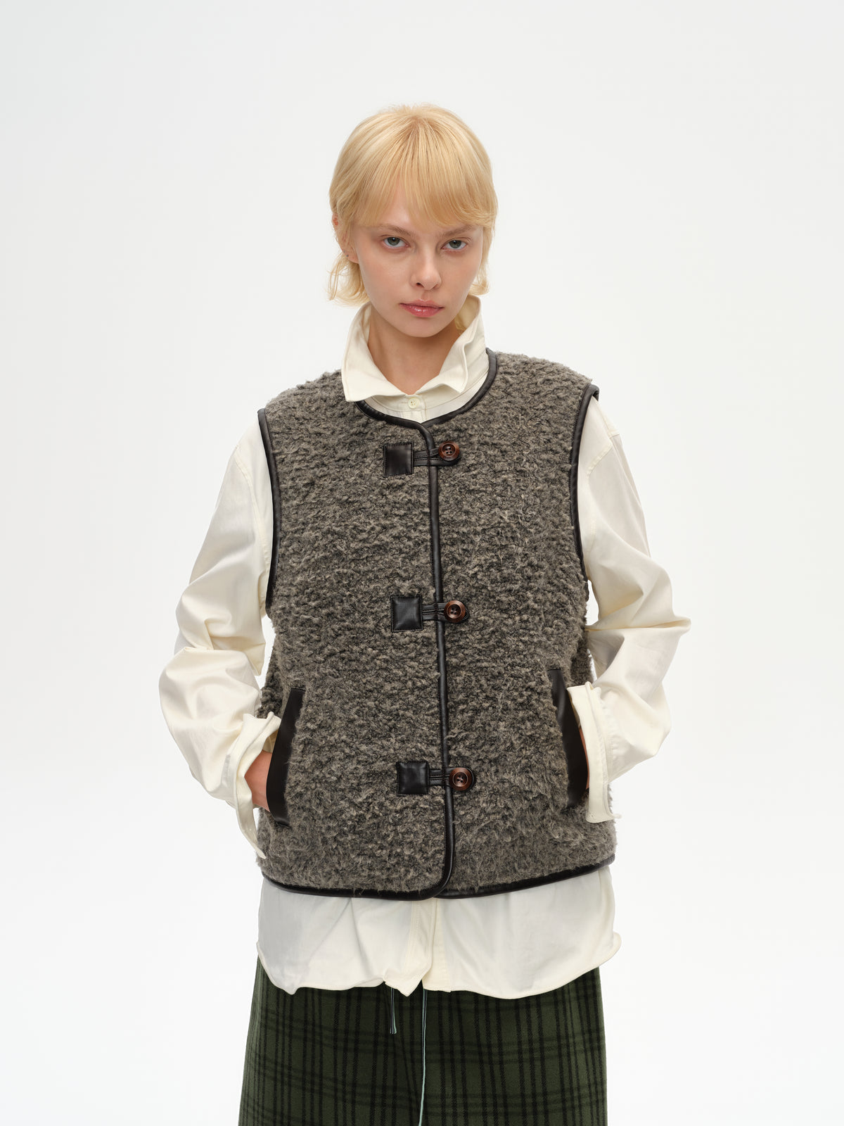 Vintage Fleece Zip Vest