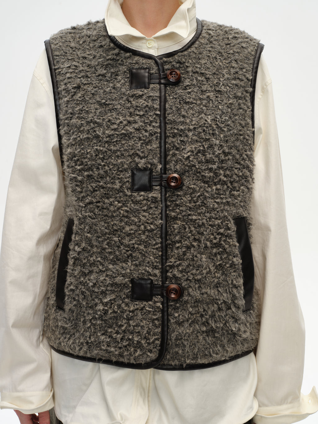 Vintage Fleece Zip Vest