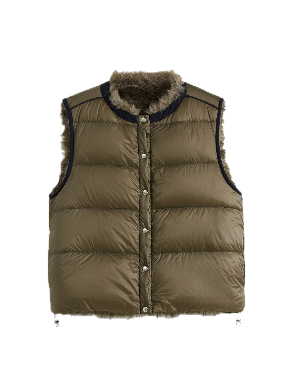 Reversible Faux-Fur Down Vest