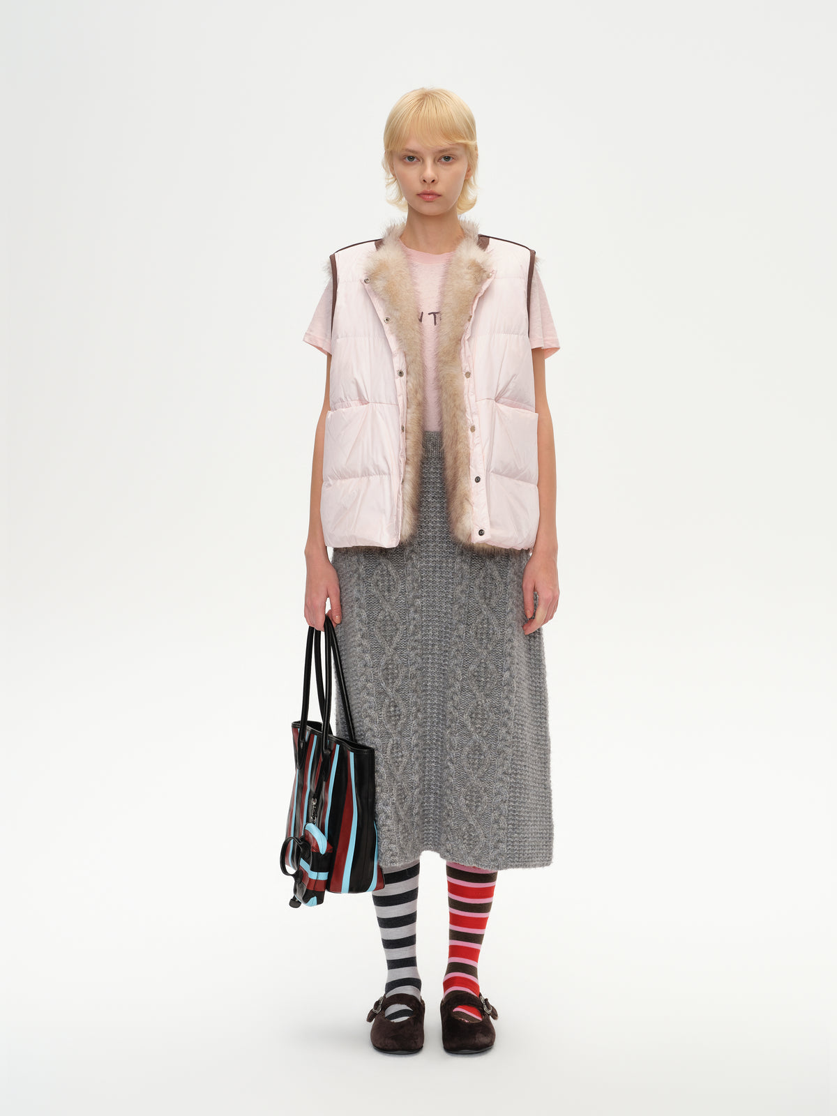 Reversible Faux-Fur Down Vest