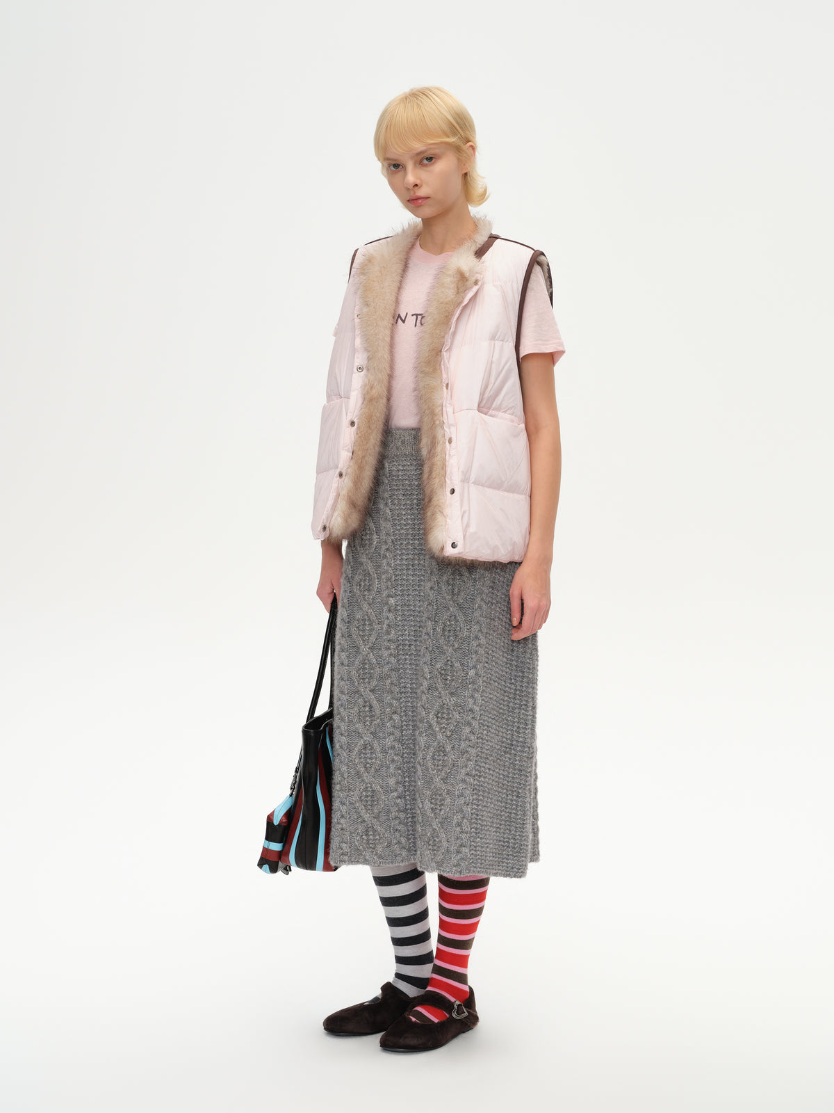 Reversible Faux-Fur Down Vest