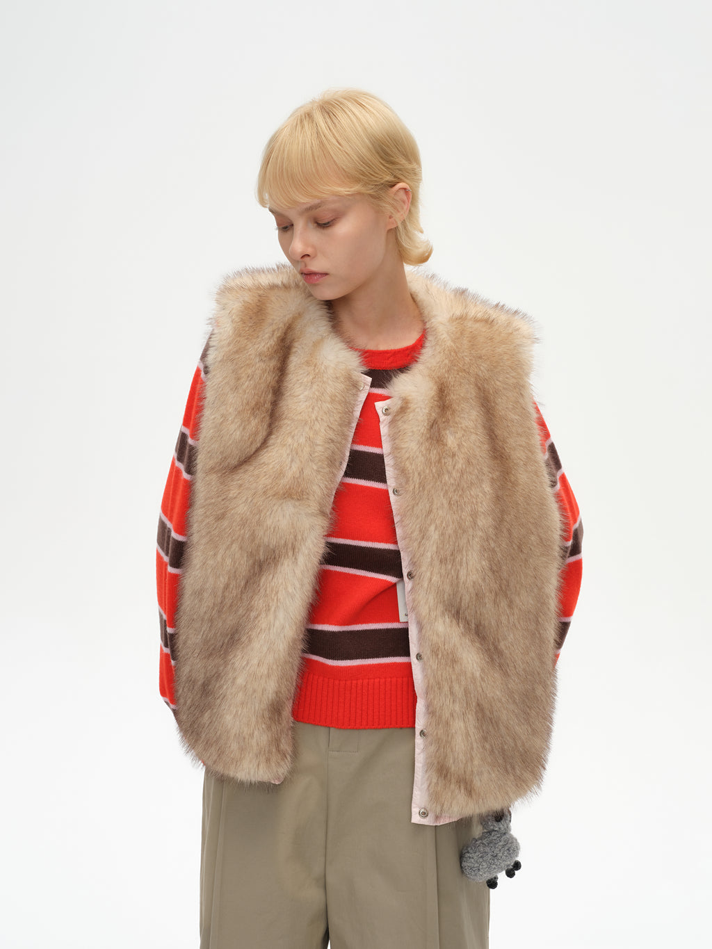 Reversible Faux-Fur Down Vest