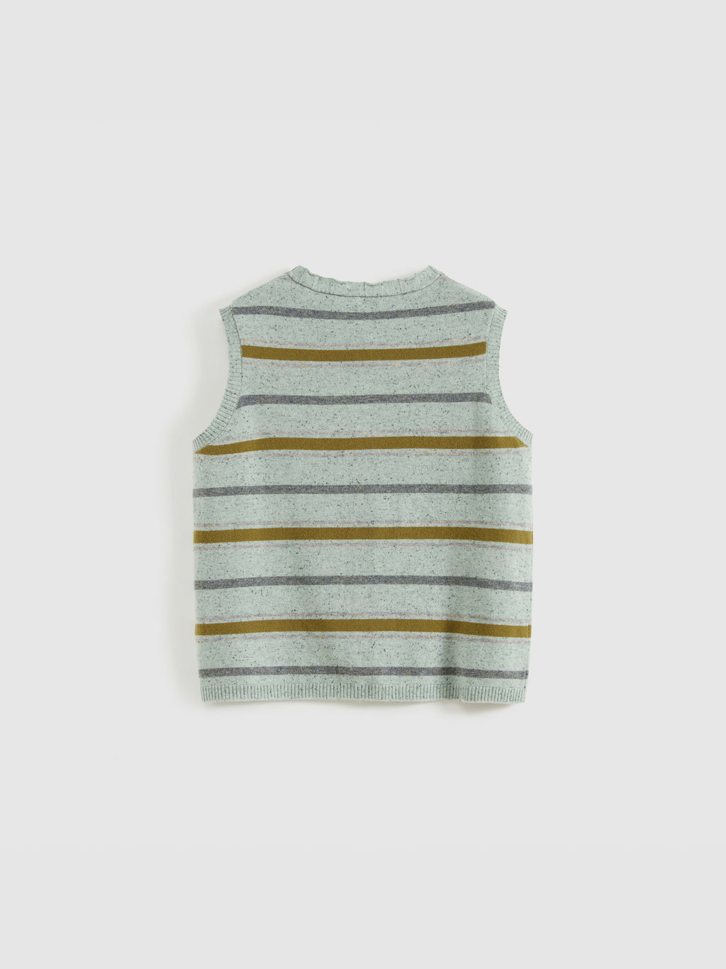 Ombré Stripe Crew Neck Knit Vest