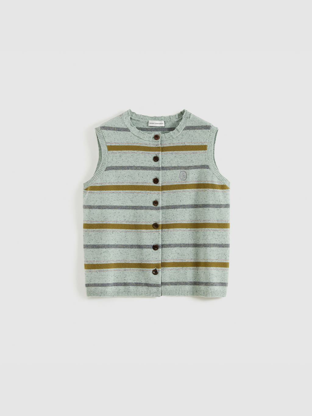 Ombré Stripe Crew Neck Knit Vest