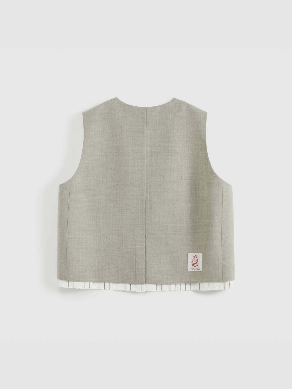 Frayed Hem Paneled Vest