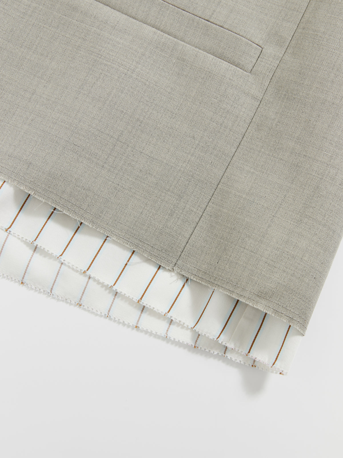 Frayed Hem Paneled Vest
