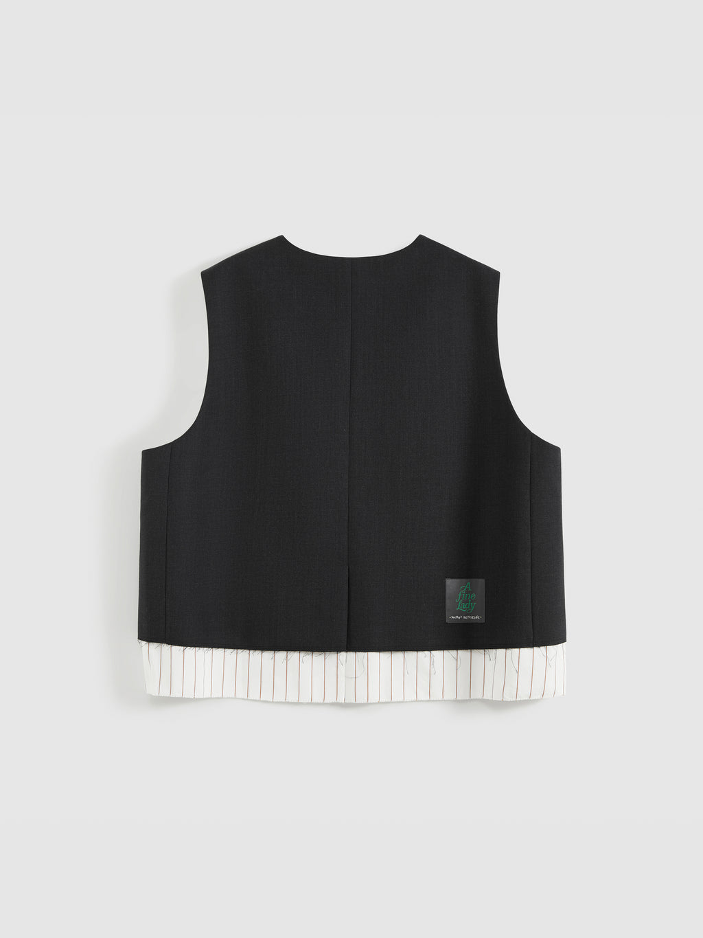 Frayed Hem Paneled Vest