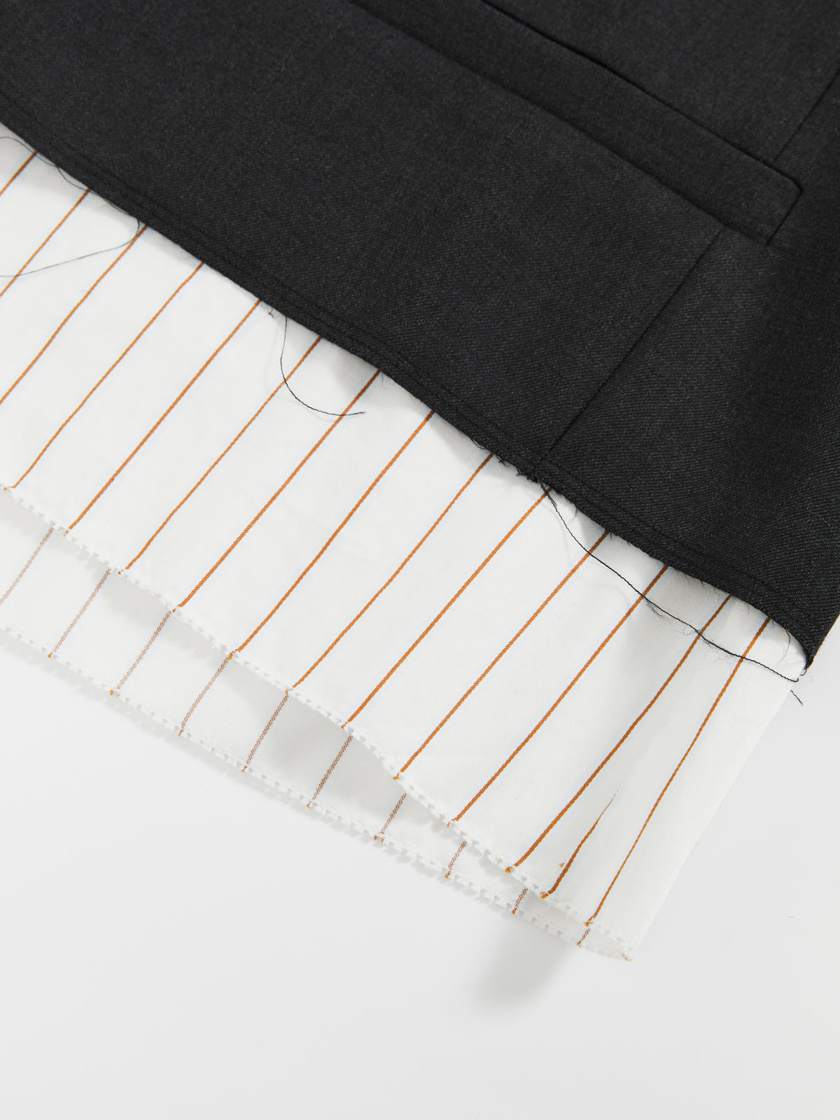 Frayed Hem Paneled Vest